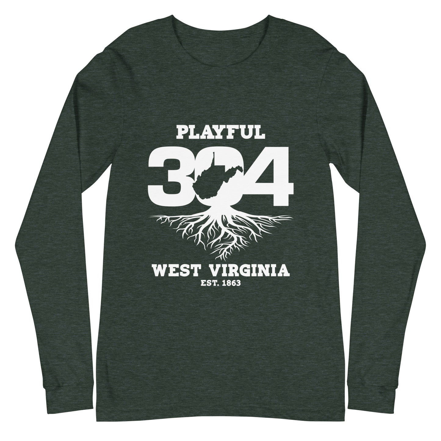 Playful WV - White (Unisex) Long Sleeve Tee
