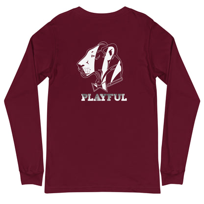 Playful Bengals Black/White (Unisex) Long Sleeve Tee