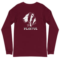 Playful Bengals Black/White (Unisex) Long Sleeve Tee