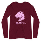 Playful Solid Light Pink Logo (Unisex) Long Sleeve Tee