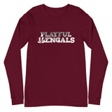 Playful Bengals Black/White (Unisex) Long Sleeve Tee