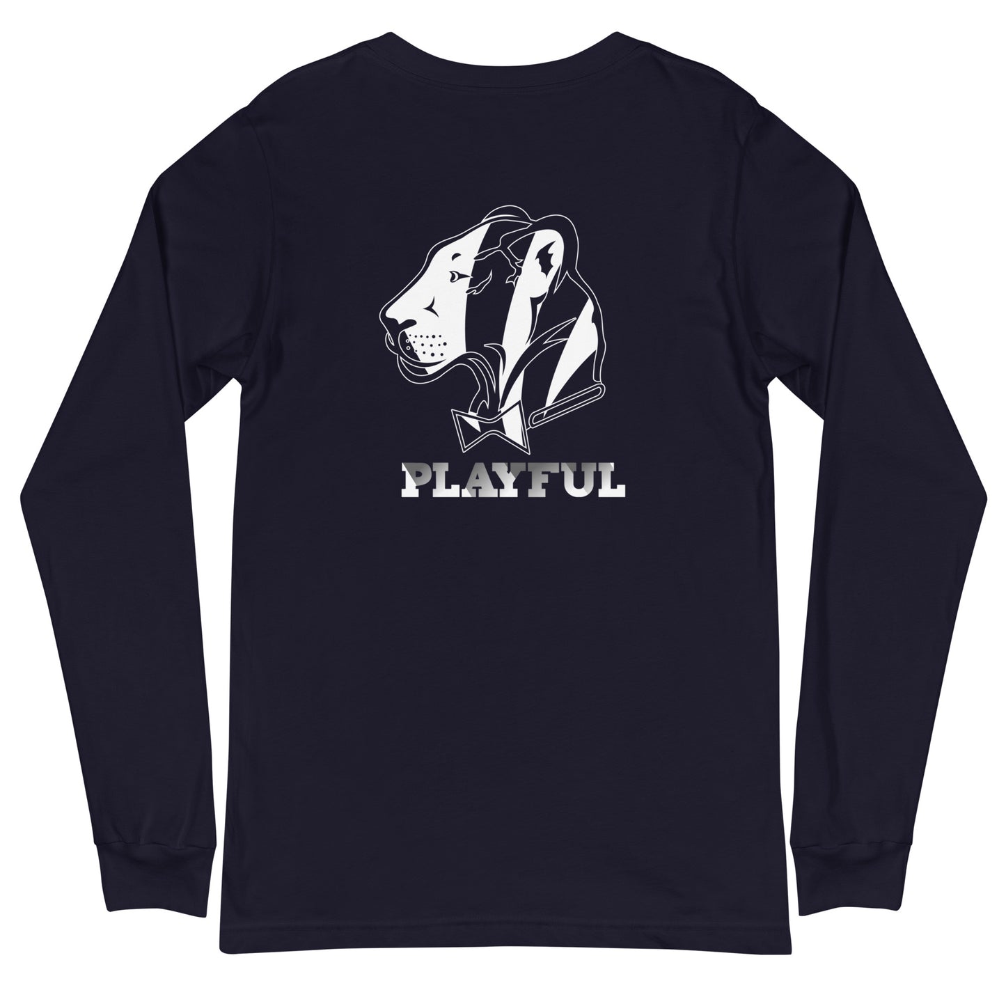 Playful Bengals Black/White (Unisex) Long Sleeve Tee
