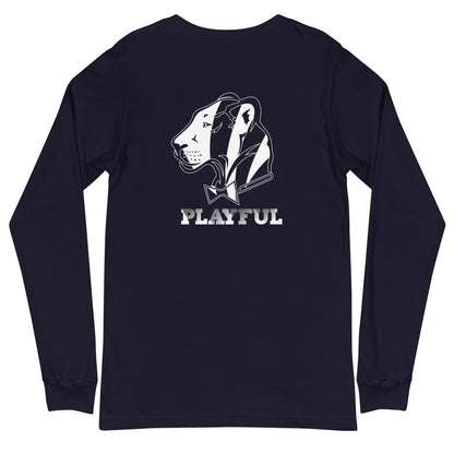 Playful Bengals Black/White (Unisex) Long Sleeve Tee