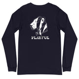 Playful Bengals Black/White (Unisex) Long Sleeve Tee
