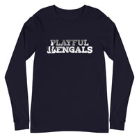Playful Bengals Black/White (Unisex) Long Sleeve Tee