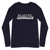 Playful Bengals Black/White (Unisex) Long Sleeve Tee