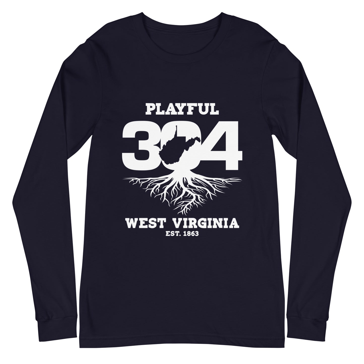 Playful WV - White (Unisex) Long Sleeve Tee