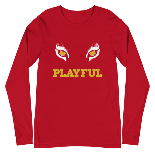 Playful Lioness Eyes Unisex Long Sleeve Tee