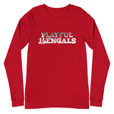 Playful Bengals Black/White (Unisex) Long Sleeve Tee