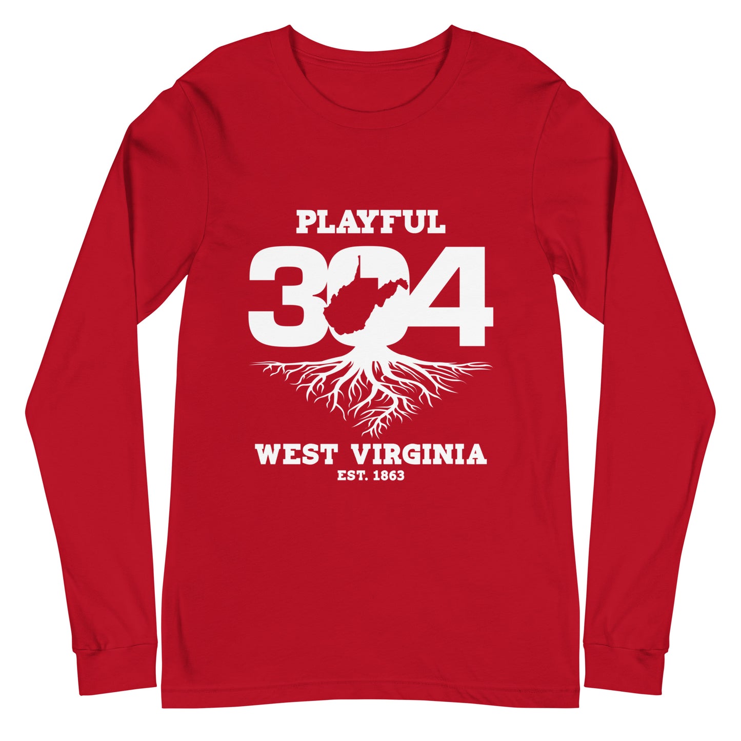 Playful WV - White (Unisex) Long Sleeve Tee
