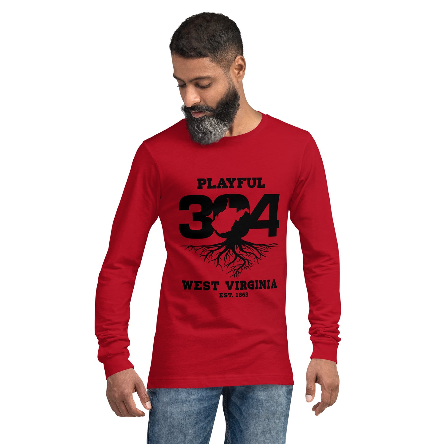 Playful WV - Black (Unisex) Long Sleeve Tee
