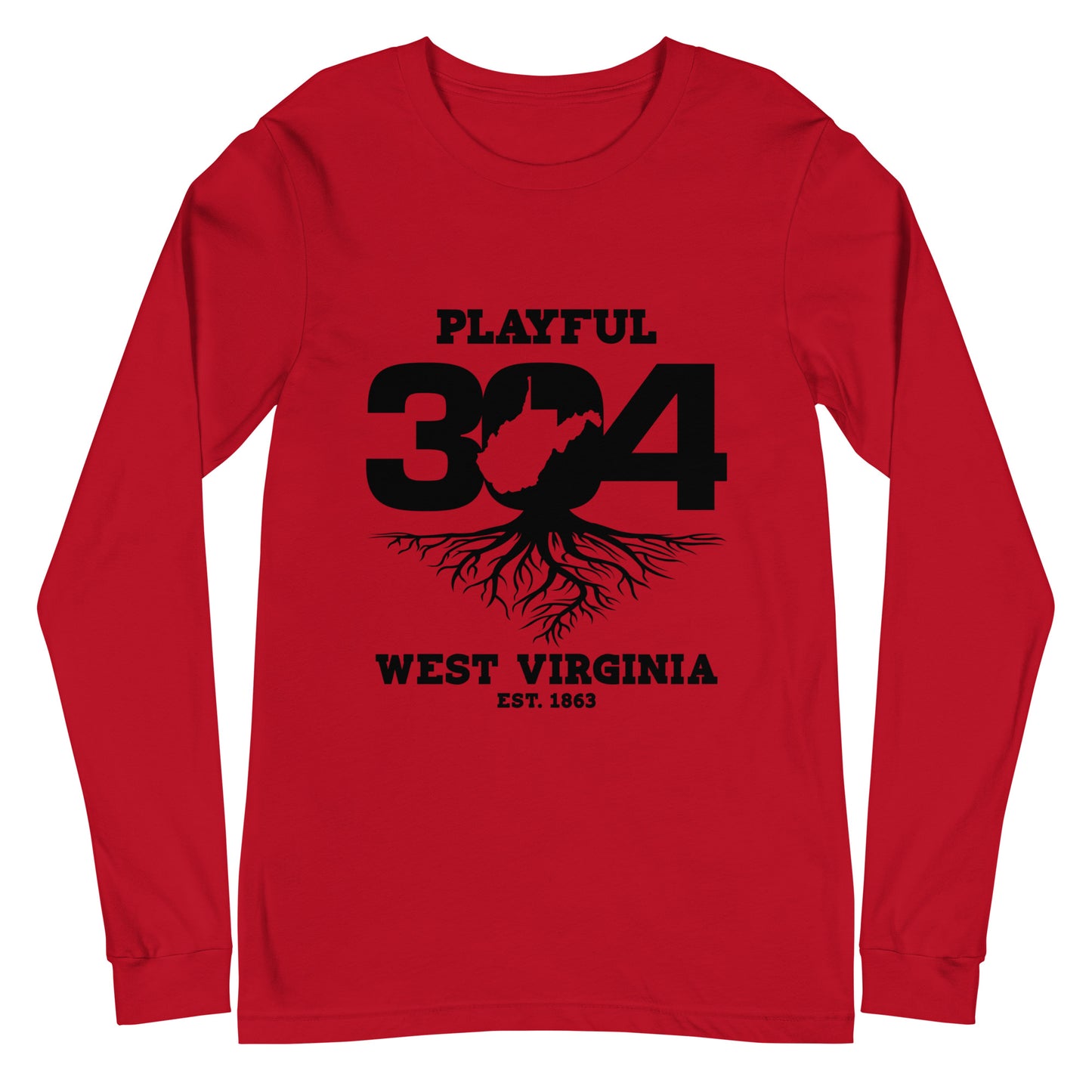 Playful WV - Black (Unisex) Long Sleeve Tee