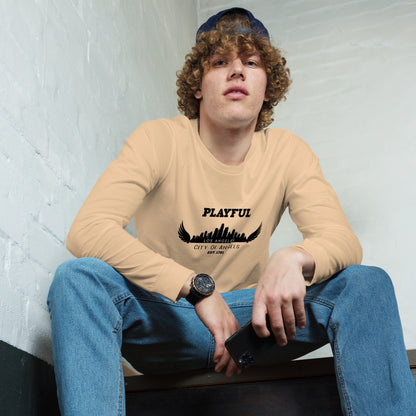 Playful Los Angeles City of Angels (Unisex) Long Sleeve Tee