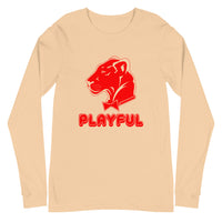 Playful Bubble Red Logo (Unisex) Long Sleeve Tee