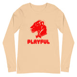 Playful Bubble Red Logo (Unisex) Long Sleeve Tee