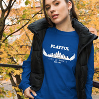 Playful Los Angeles City of Angels (Unisex) Long Sleeve Tee