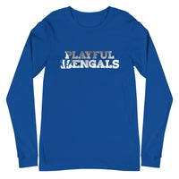 Playful Bengals Black/White (Unisex) Long Sleeve Tee