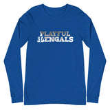 Playful Bengals Black/White (Unisex) Long Sleeve Tee
