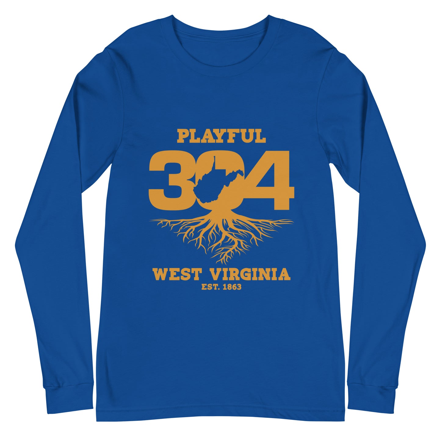 Playful WV - Gold (Unisex) Long Sleeve Tee