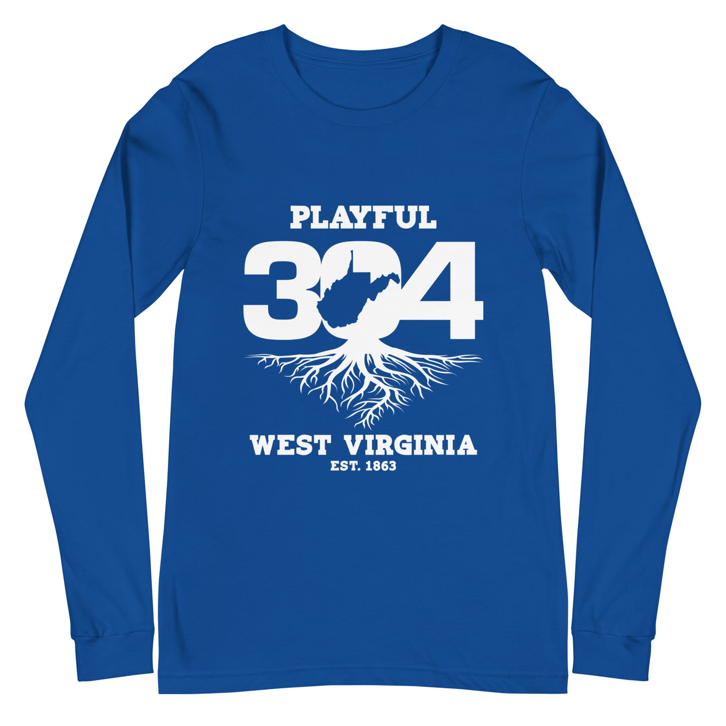 Playful WV - White (Unisex) Long Sleeve Tee