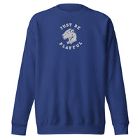 Just Be Playful Embroidered (Unisex) Premium Sweatshirt