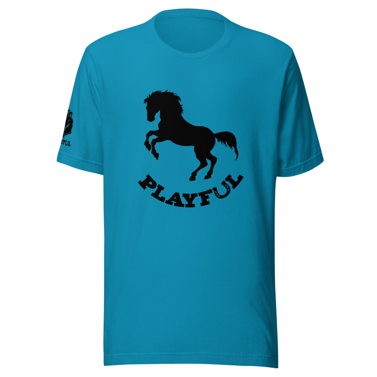 Playful Horse Black (Unisex) T-Shirt