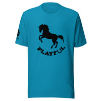 Playful Horse Black (Unisex) T-Shirt