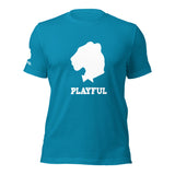 Playful White Out Logo (Unisex) T-Shirt