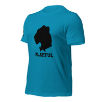 Playful Black Out Logo (Unisex) T-Shirt