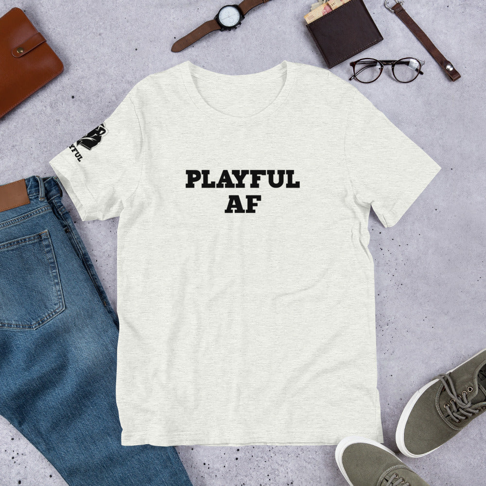 Playful AF (Black Print - Unisex) Tee