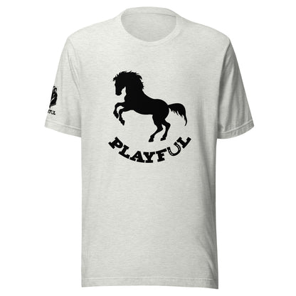 Playful Horse Black (Unisex) T-Shirt