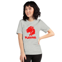 Playful Bubble Red Logo Short-Sleeve (Unisex) T-Shirt