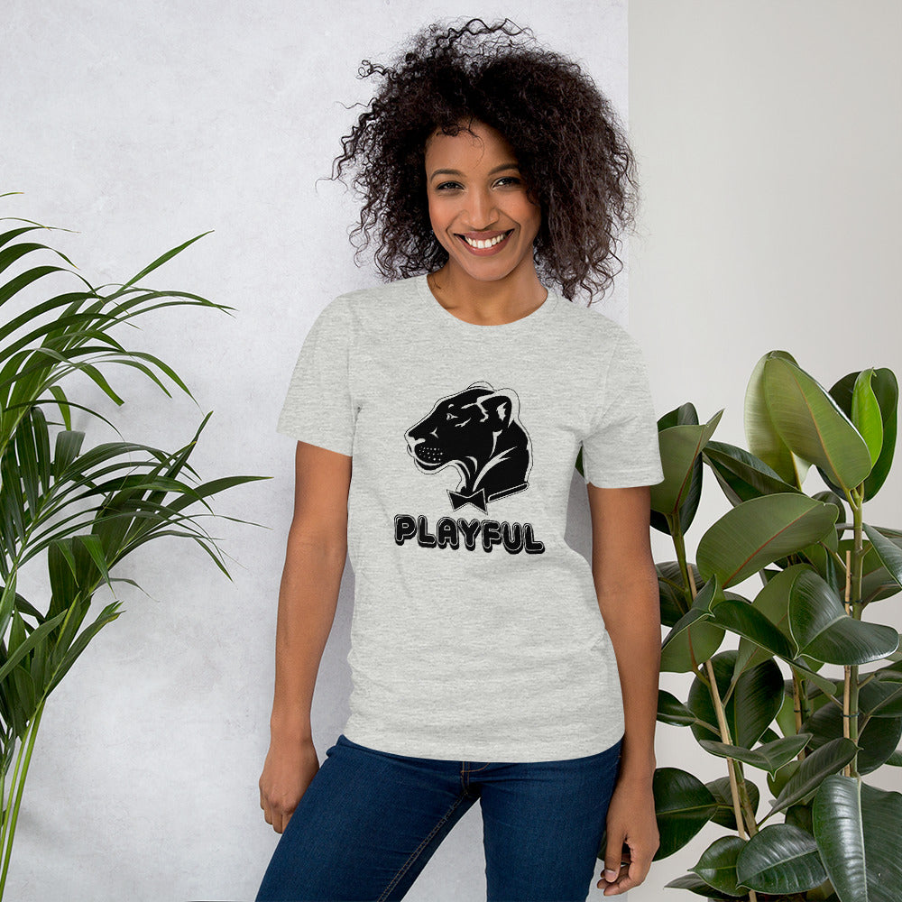 Playful Bubble Black Logo Short-Sleeve (Unisex) T-Shirt