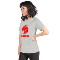 Playful Bubble Red Logo Short-Sleeve (Unisex) T-Shirt