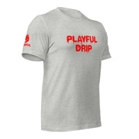 Playful Drip - Red (Unisex) T-Shirt