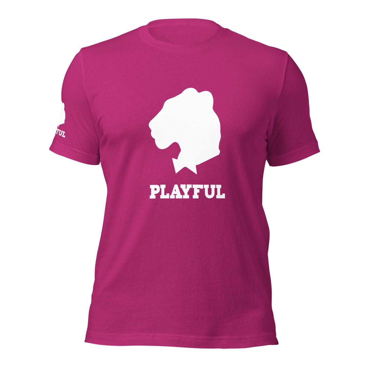 Playful White Out Logo (Unisex) T-Shirt