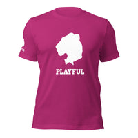 Playful White Out Logo (Unisex) T-Shirt