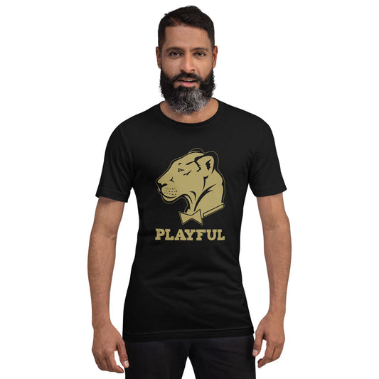 Playful Solid Gold Short-Sleeve (Unisex) T-Shirt