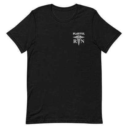 Playful RN White Embroidered (Unisex) Tee
