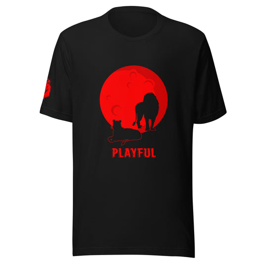 Playful Red Moon (Unisex) T-Shirt