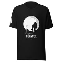 Playful White Moon (Unisex) T-Shirt