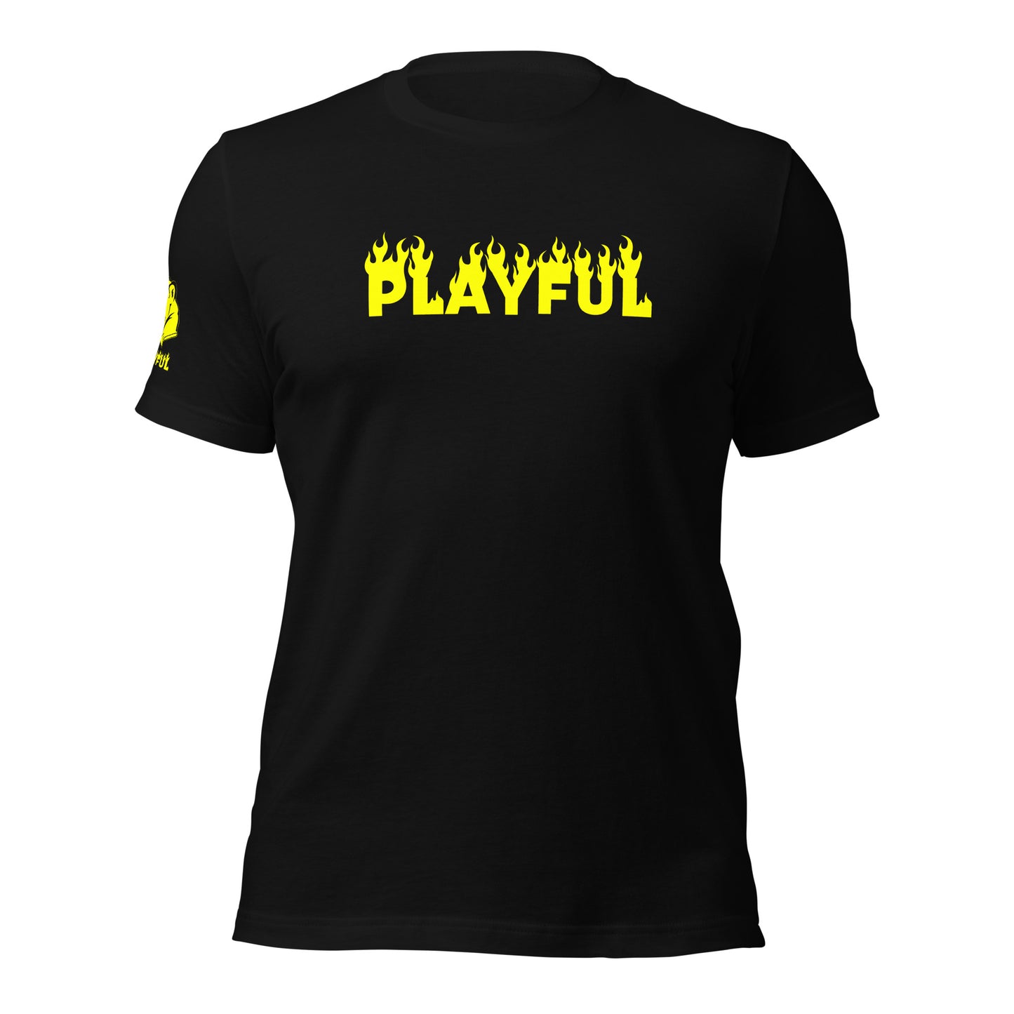 Playful Fire (Yellow) (Unisex) T-Shirt