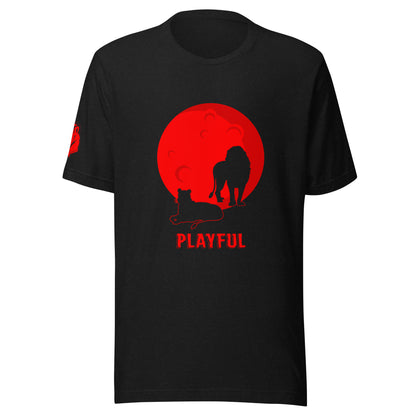 Playful Red Moon (Unisex) T-Shirt