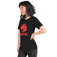 Playful Bubble Red Logo Short-Sleeve (Unisex) T-Shirt