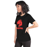 Playful Bubble Red Logo Short-Sleeve (Unisex) T-Shirt