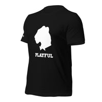 Playful White Out Logo (Unisex) T-Shirt