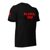Playful Drip - Red (Unisex) T-Shirt