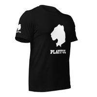 Playful White Out Logo (Unisex) T-Shirt
