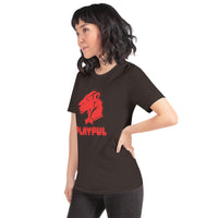 Playful Bubble Red Logo Short-Sleeve (Unisex) T-Shirt