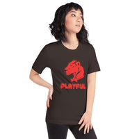 Playful Bubble Red Logo Short-Sleeve (Unisex) T-Shirt